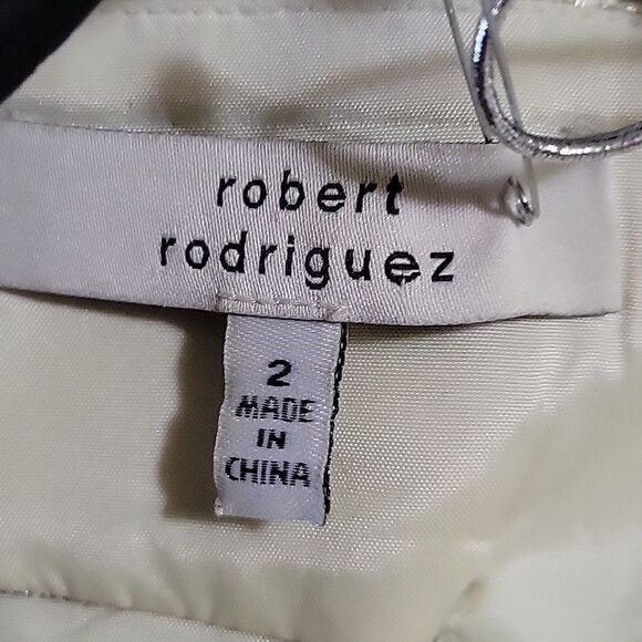 * * ROBERT RODRIGUEZ Silver Party Dress - Picture 9 of 9